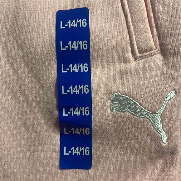 #10 Girls PUMA Youth Fleece Jogger Large 14/16 Pockets NWT - Picture 4 of 7